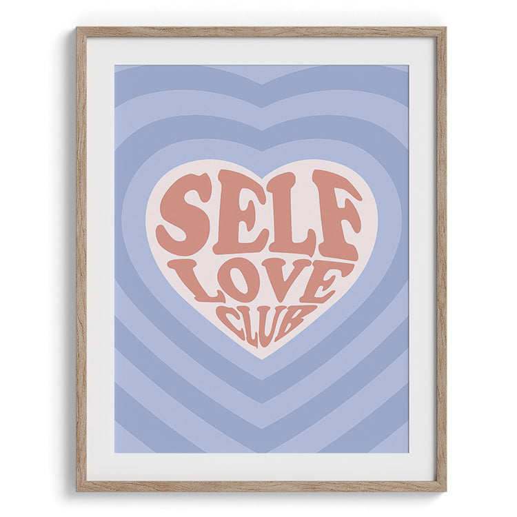 Self Love Club Heart Retro Print