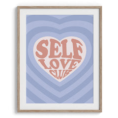 Self Love Club Heart Retro Print