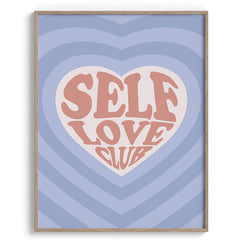 Self Love Club Heart Retro Print