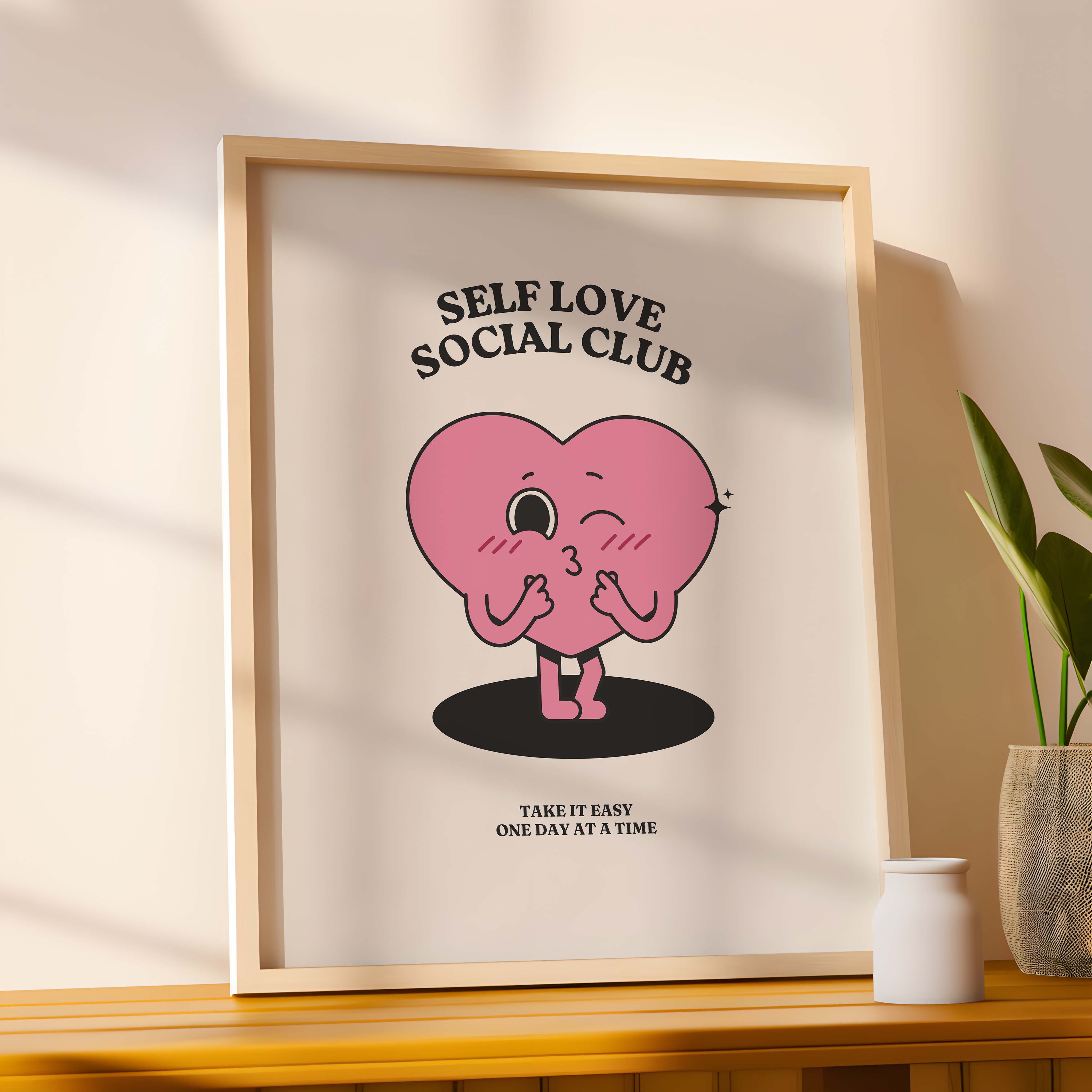Self Love Social Club Cartoon Heart
