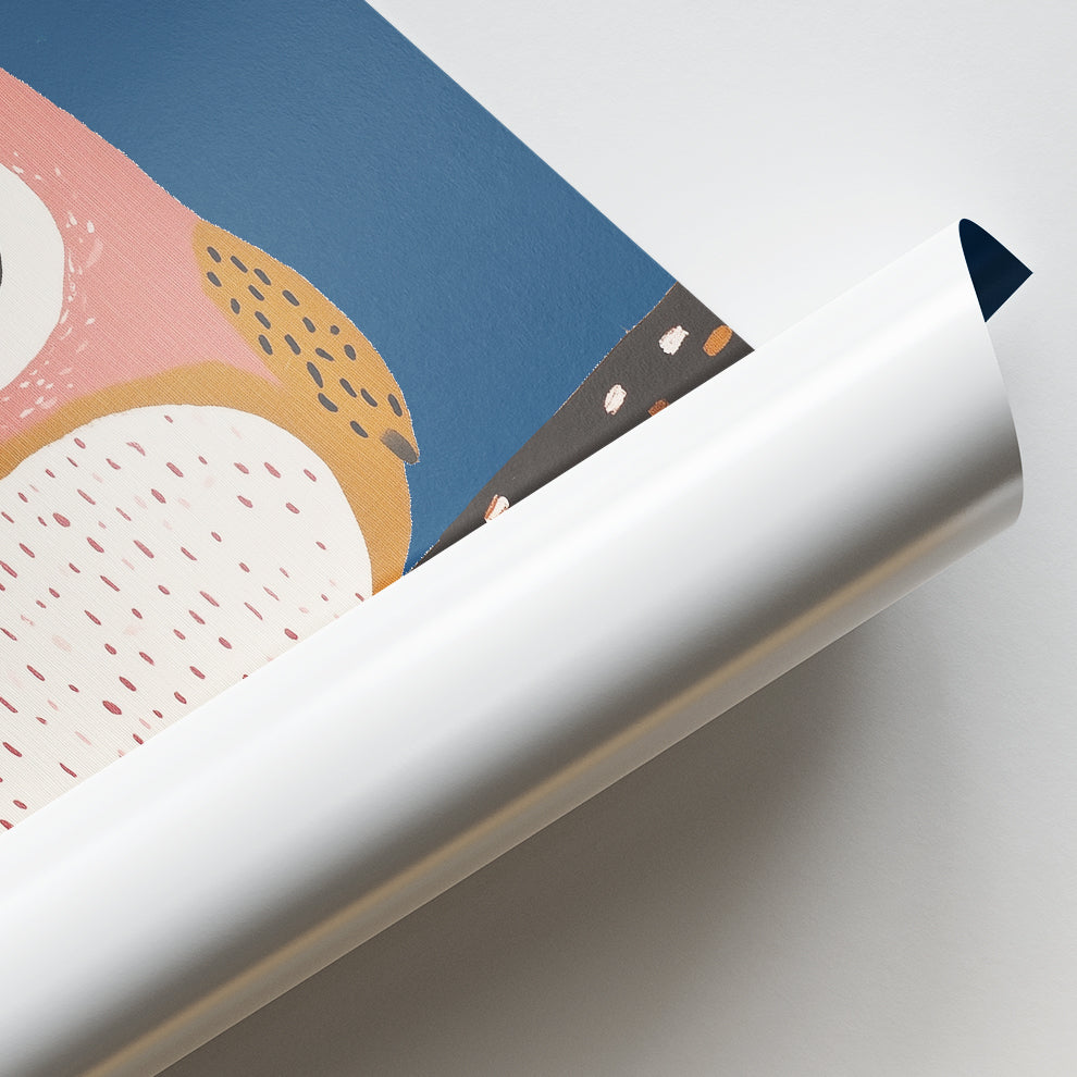 Sleepy Owl Nighttime Print