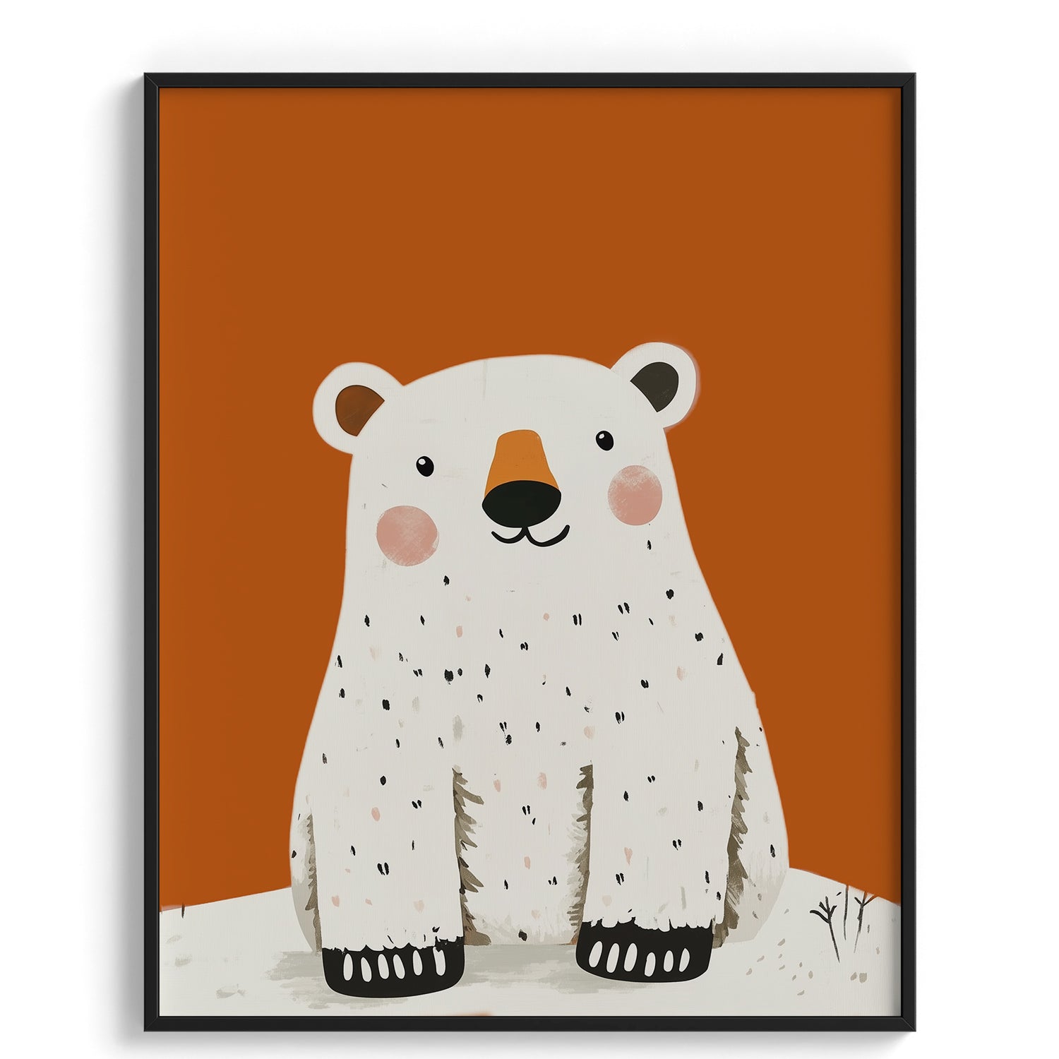 Smiling Polar Bear Wall Art