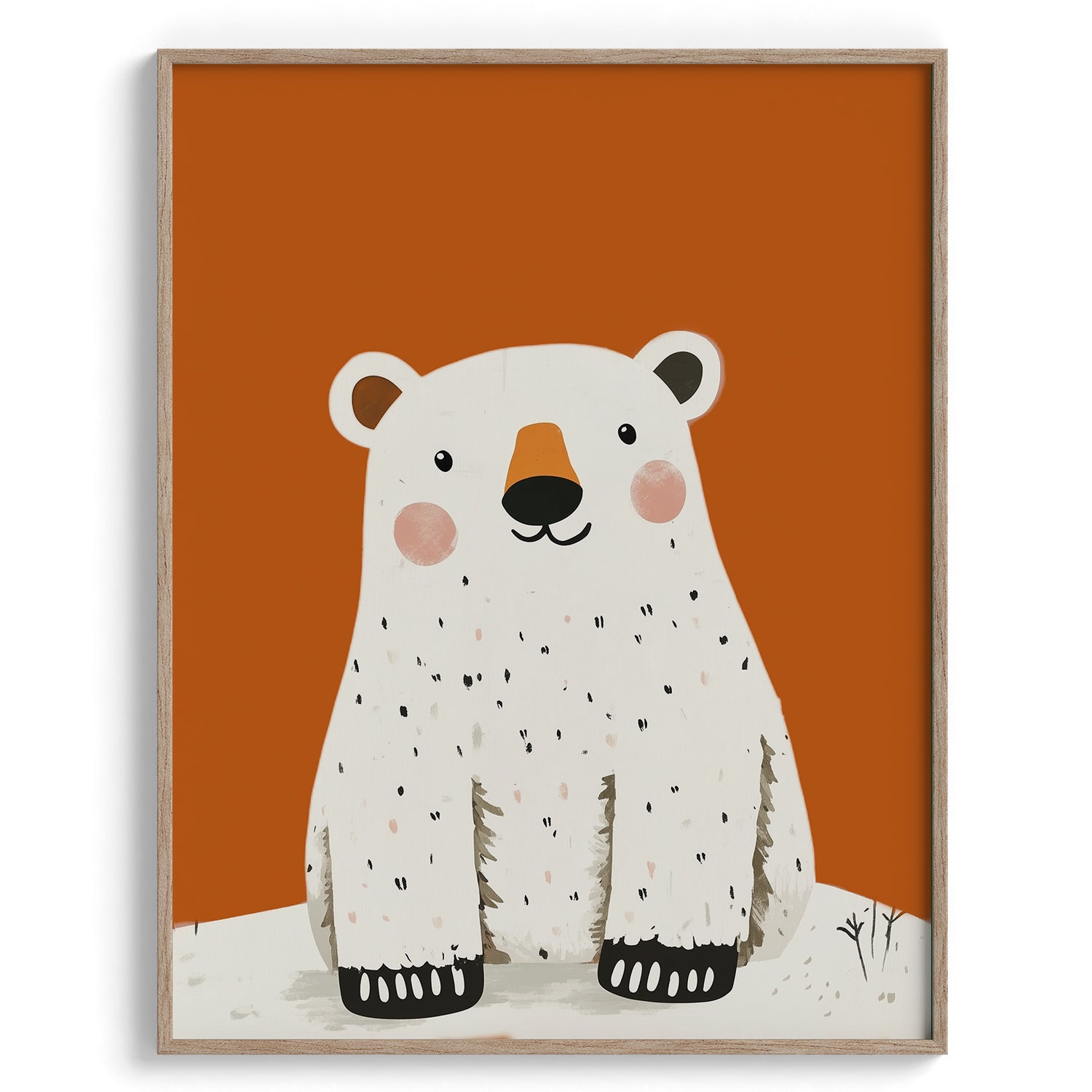 Smiling Polar Bear Wall Art
