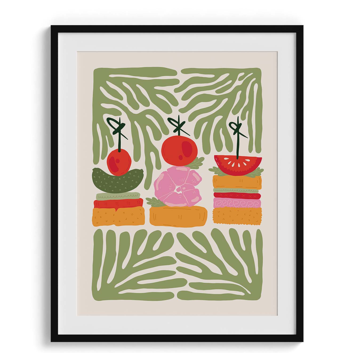 Stacked Sandwiches Wall Poster