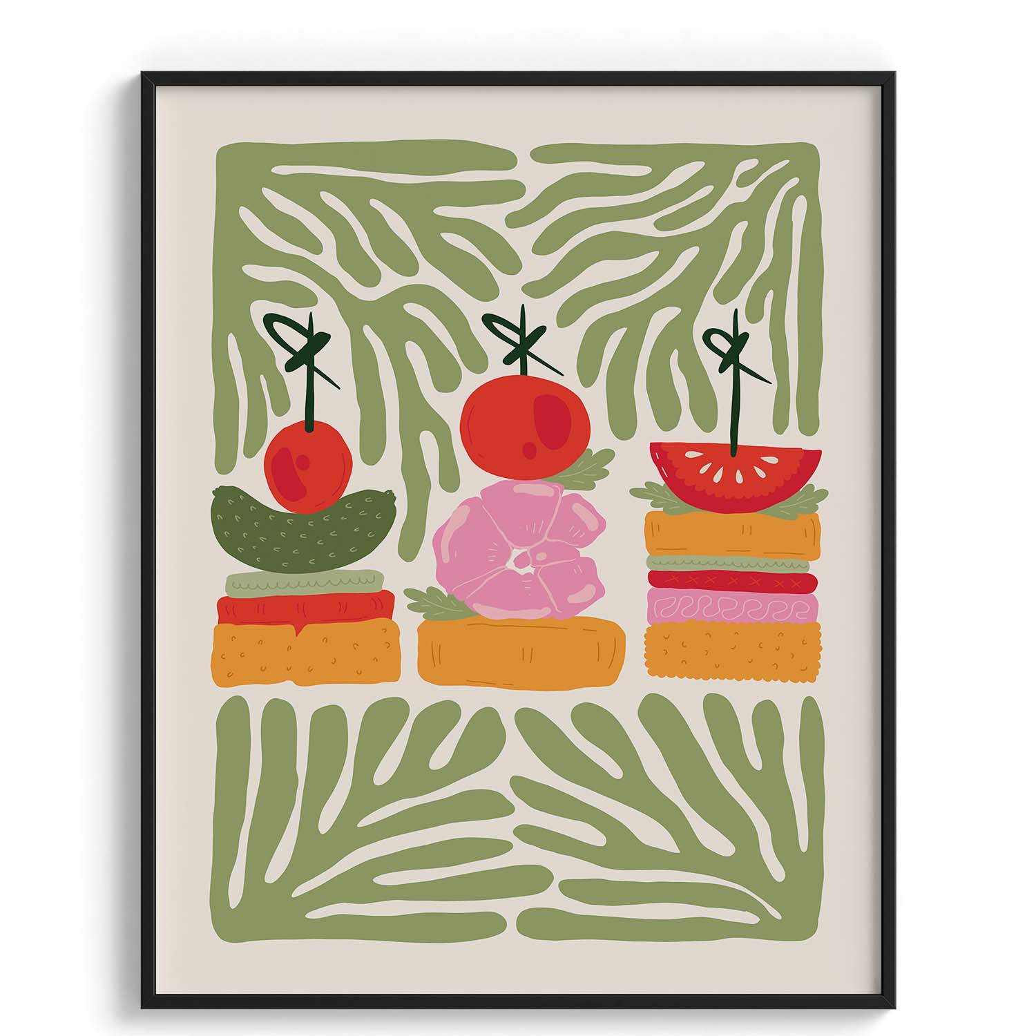 Stacked Sandwiches Wall Poster