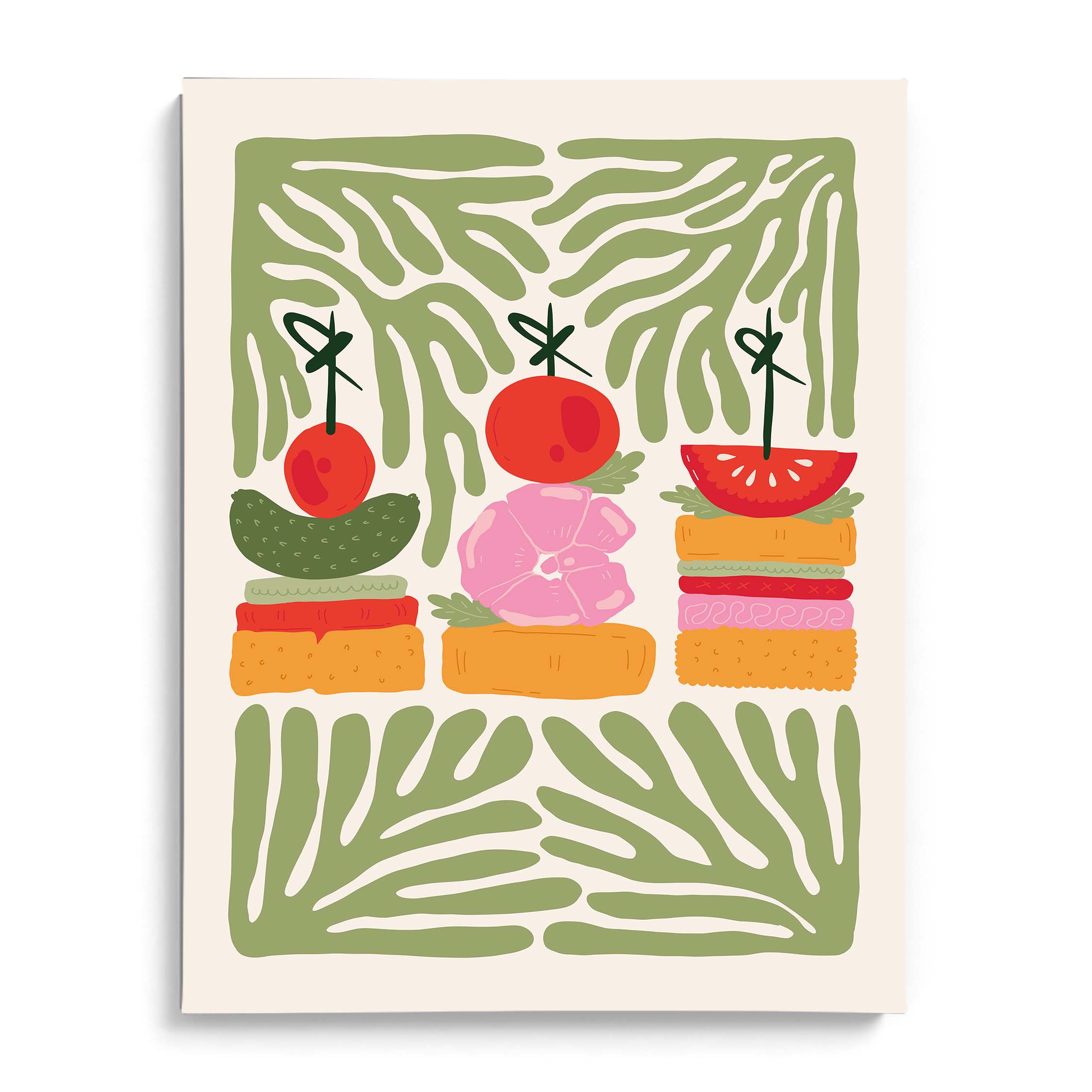 Stacked Sandwiches Wall Poster