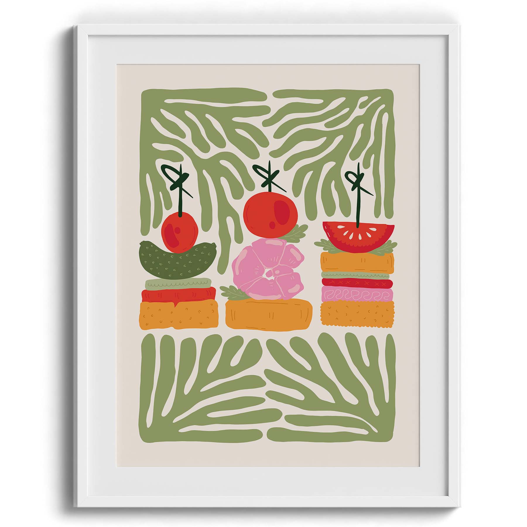 Stacked Sandwiches Wall Poster