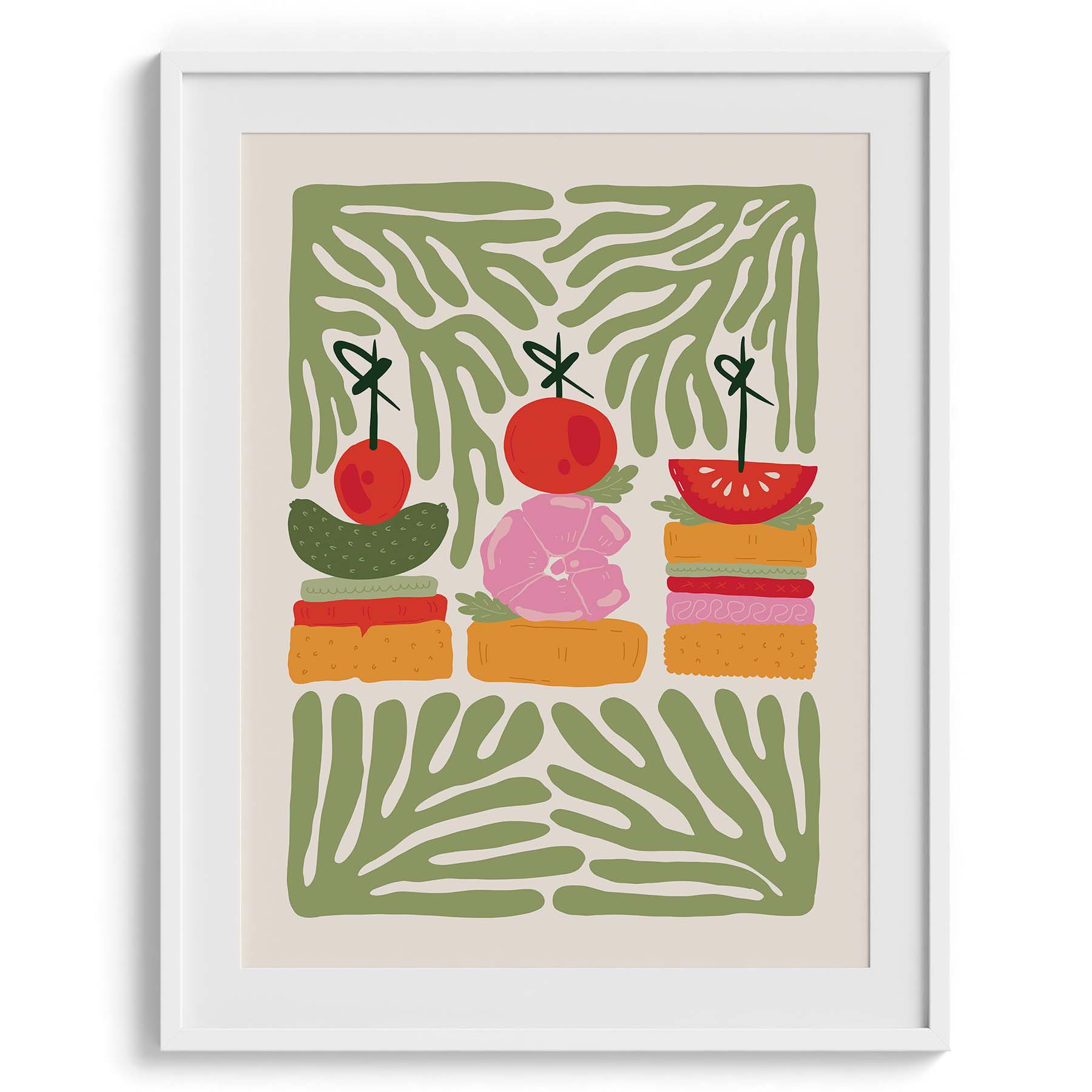 Stacked Sandwiches Wall Poster