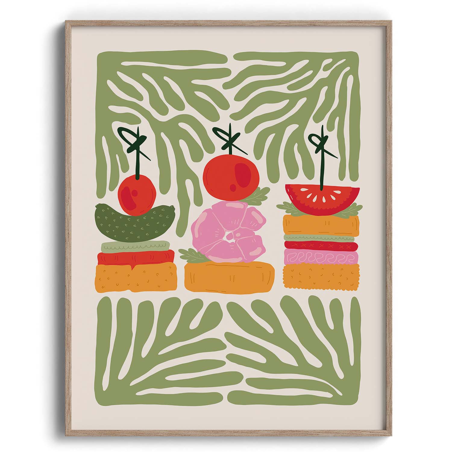 Stacked Sandwiches Wall Poster