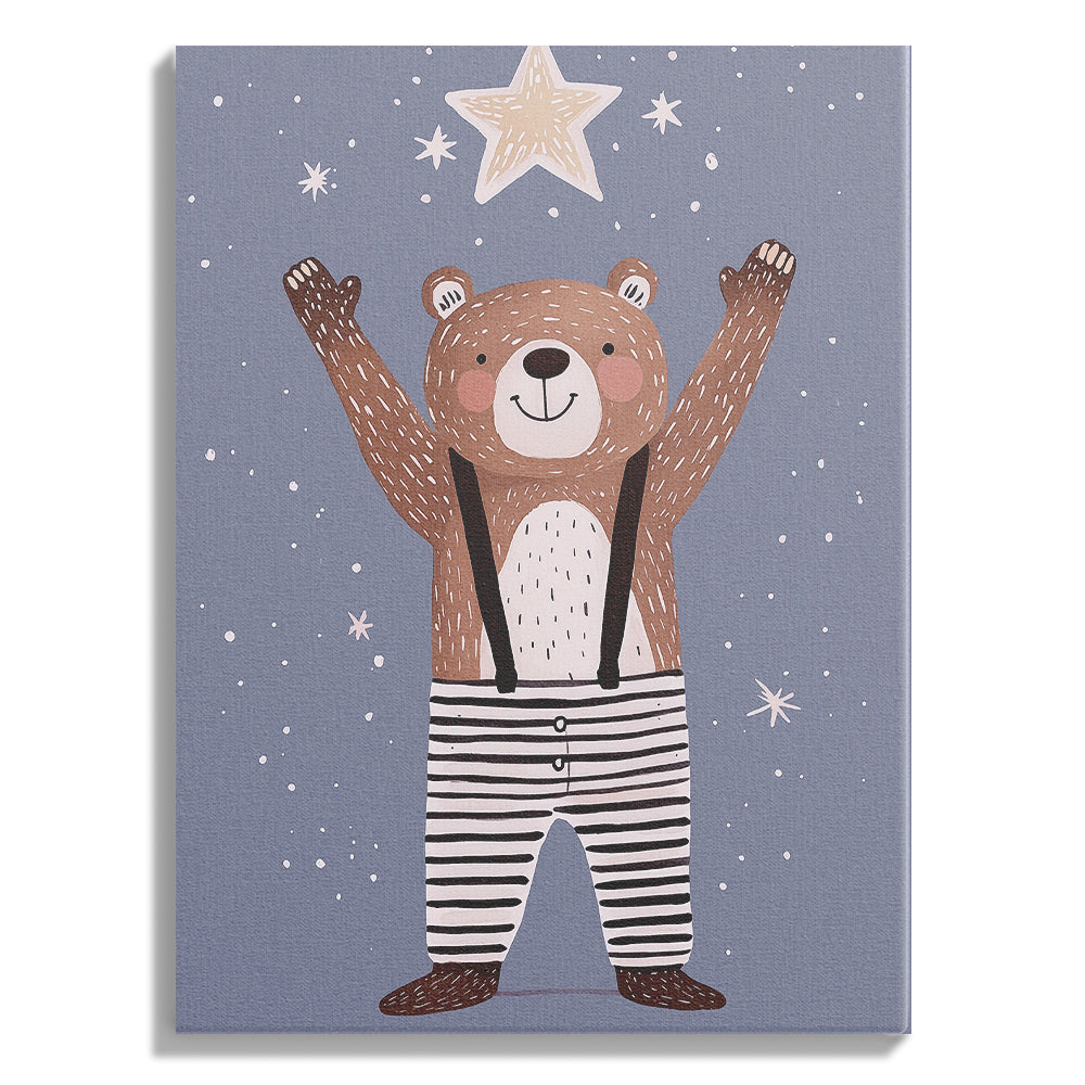 Starry Night Bear Kids Print