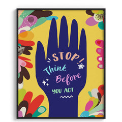 Stop & Think Motivational Hand Art
