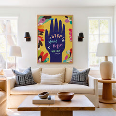 Stop & Think Motivational Hand Art