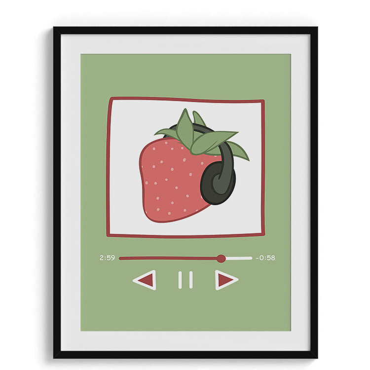 Strawberry Beats – Music Illustration