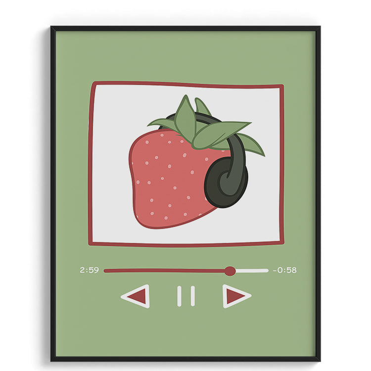 Strawberry Beats – Music Illustration