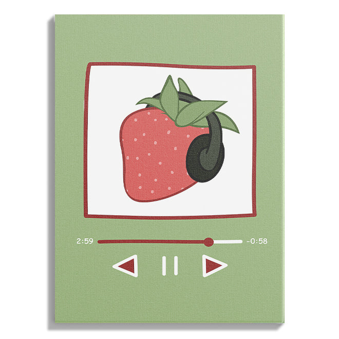 Strawberry Beats – Music Illustration