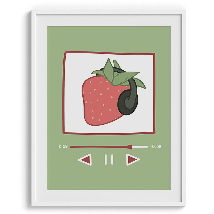 Strawberry Beats – Music Illustration