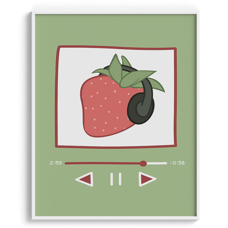 Strawberry Beats – Music Illustration