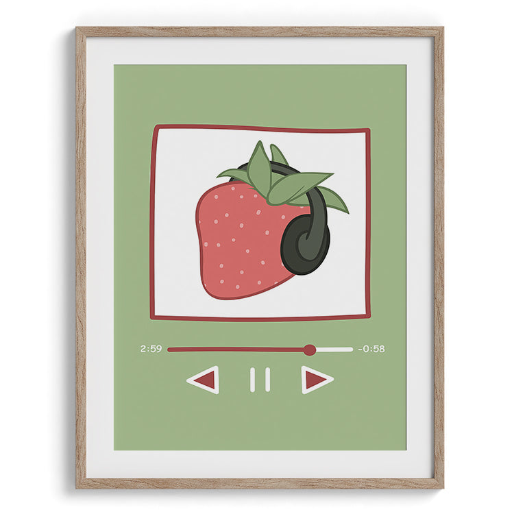 Strawberry Beats – Music Illustration