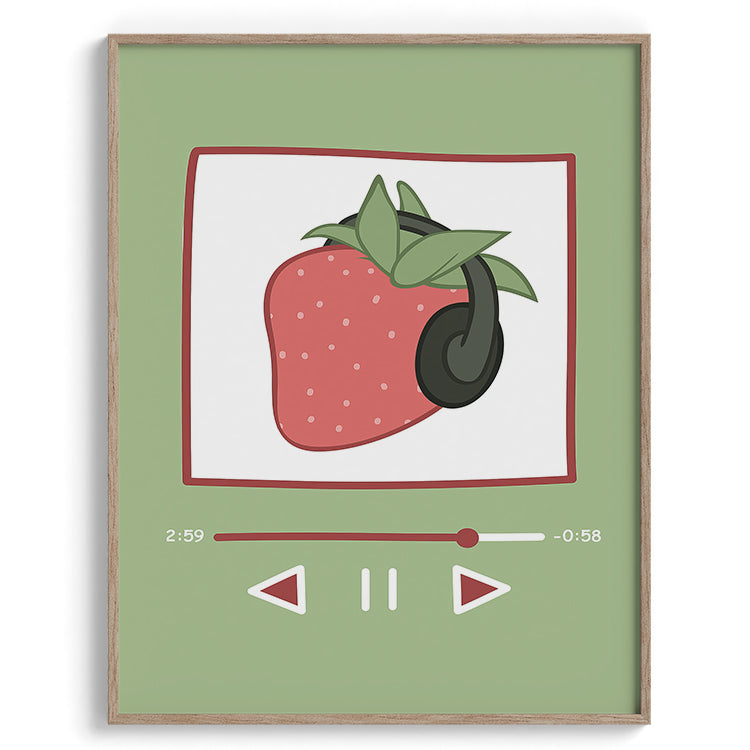 Strawberry Beats – Music Illustration