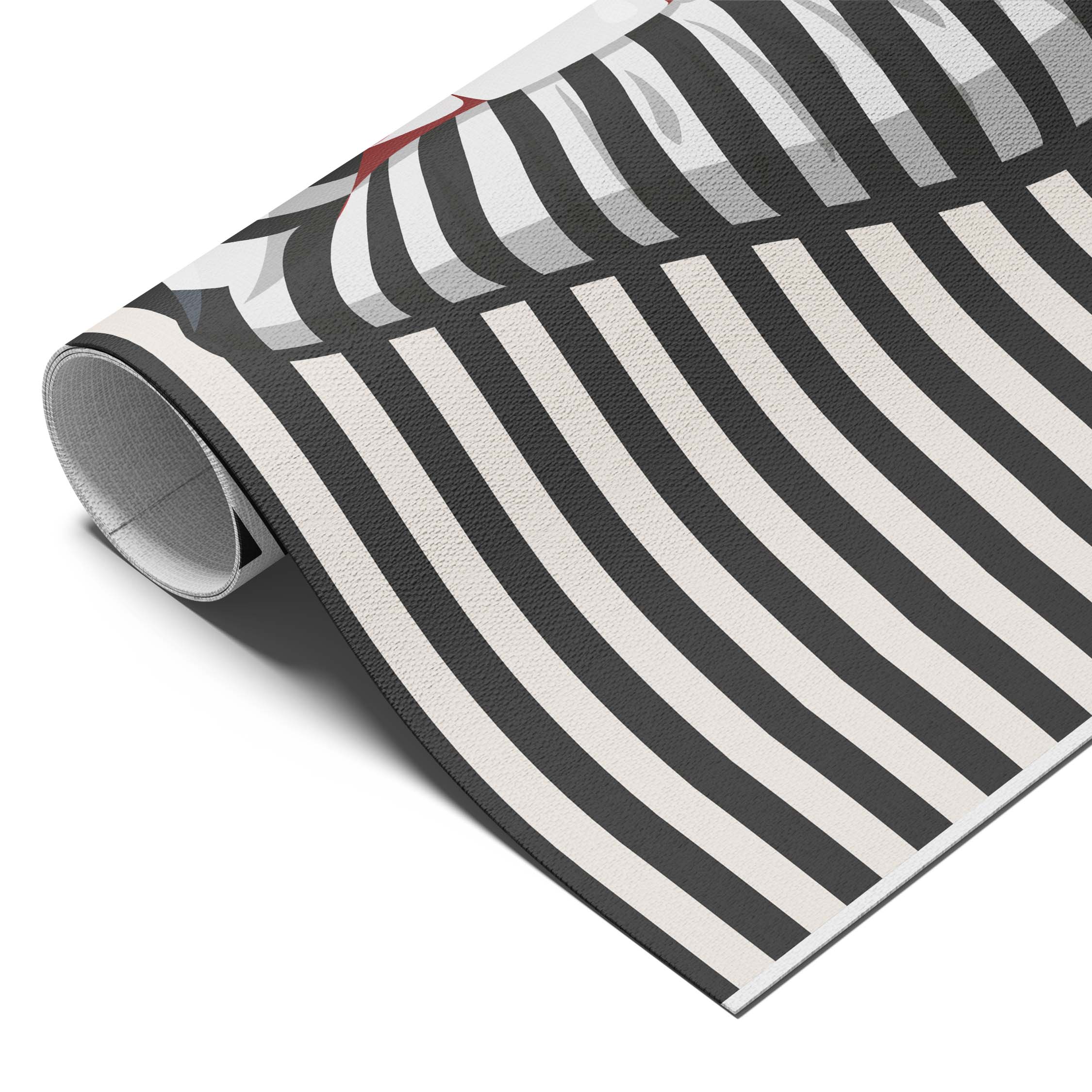 Striped Lips Optical Illusion Art