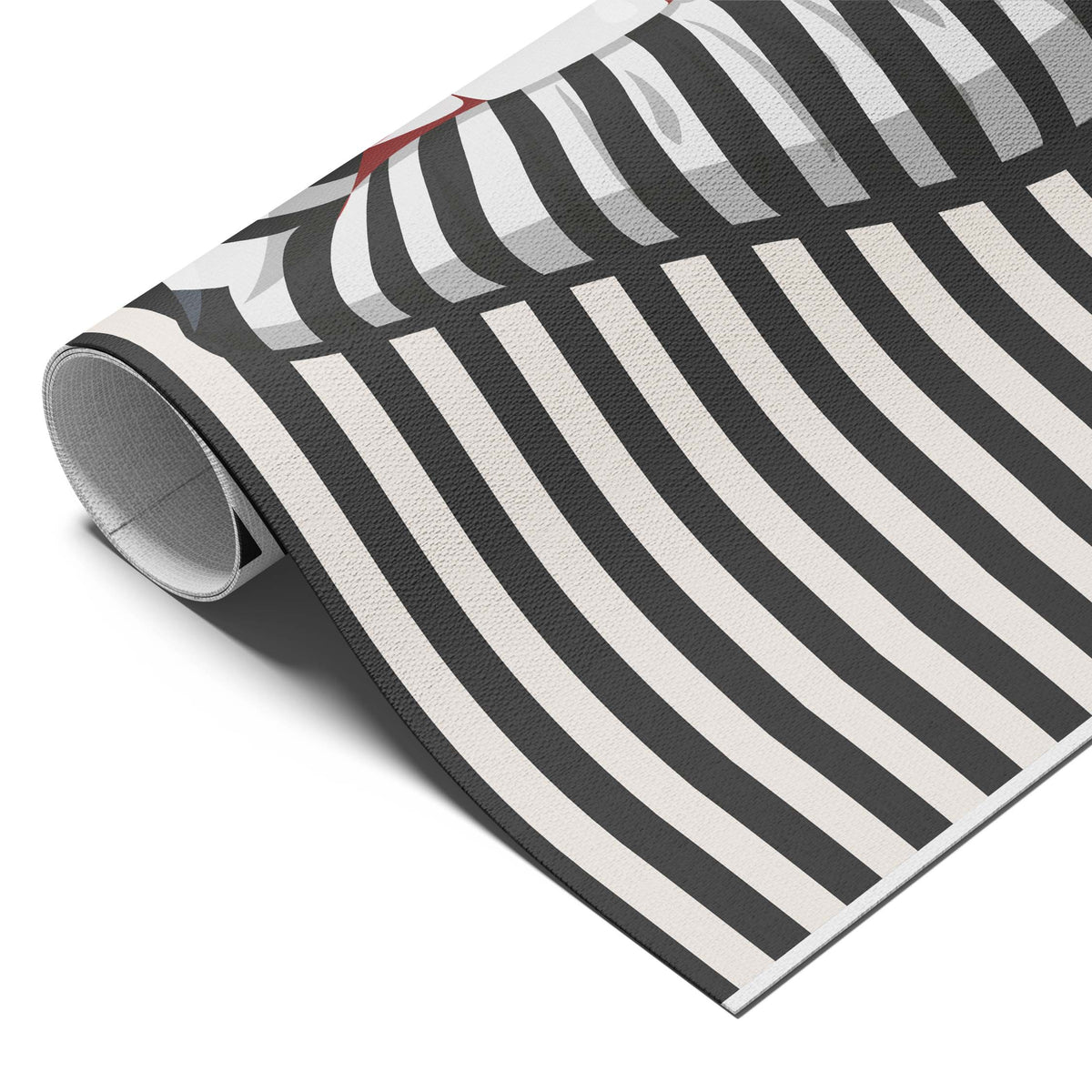 Striped Lips Optical Illusion Art