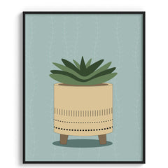 Succulent in Pastel Pot Plant Art