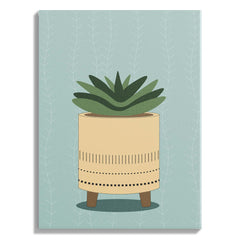 Succulent in Pastel Pot Plant Art
