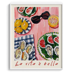 Summer Oysters & Lemons Canvas Wall Prints