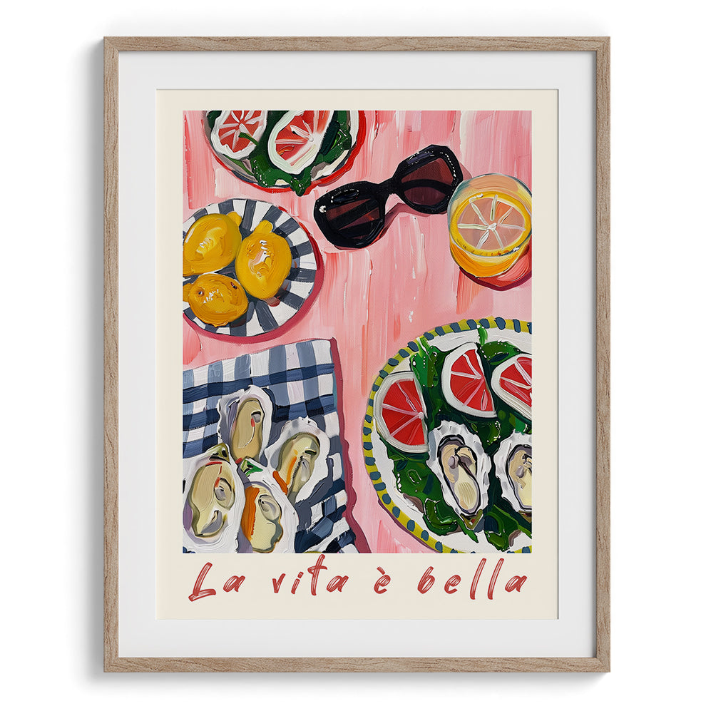 Summer Oysters & Lemons Canvas Wall Prints