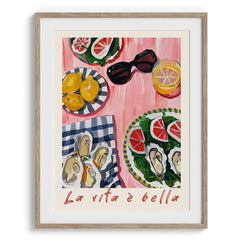 Summer Oysters & Lemons Canvas Wall Prints