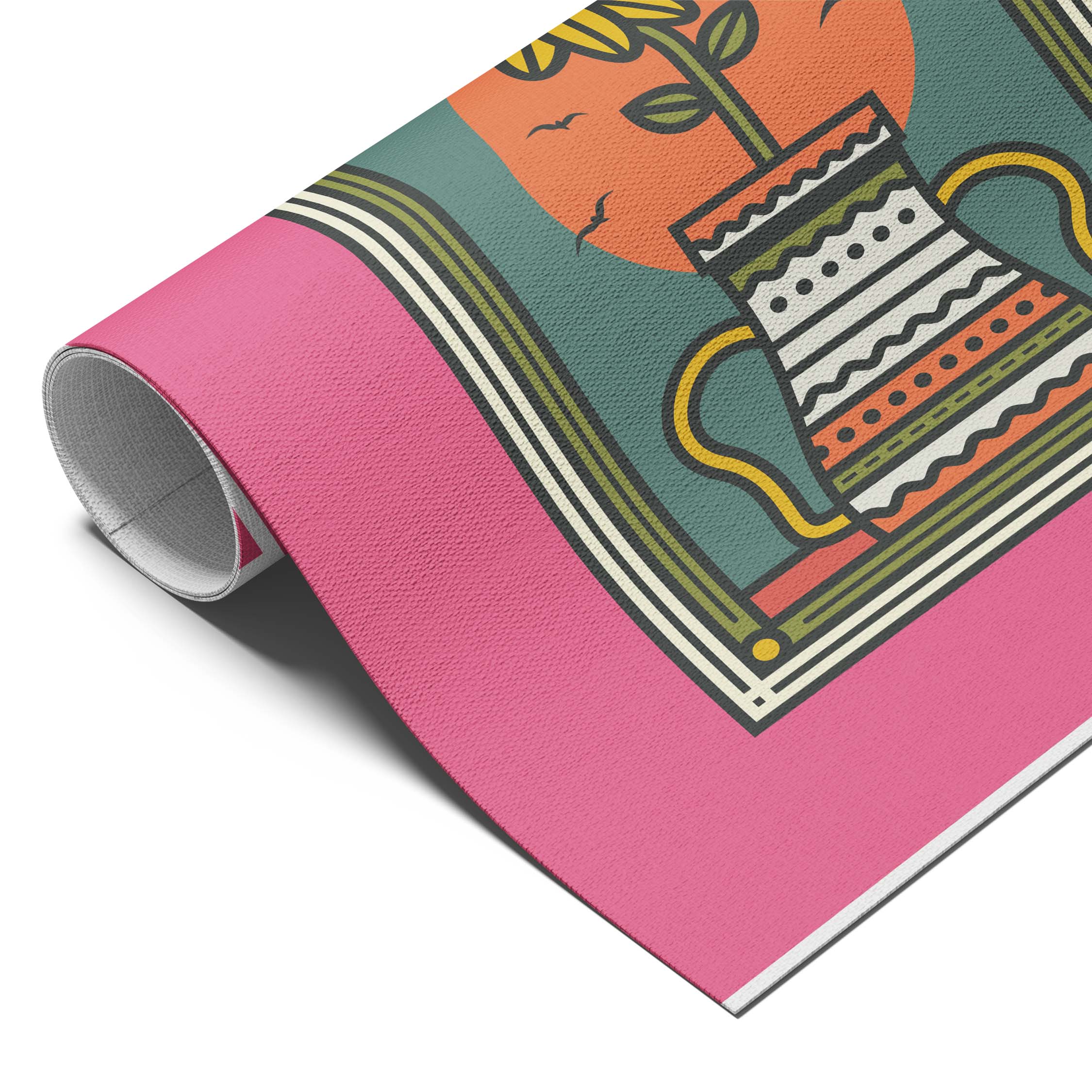 Sunflower Matchbox Retro Print