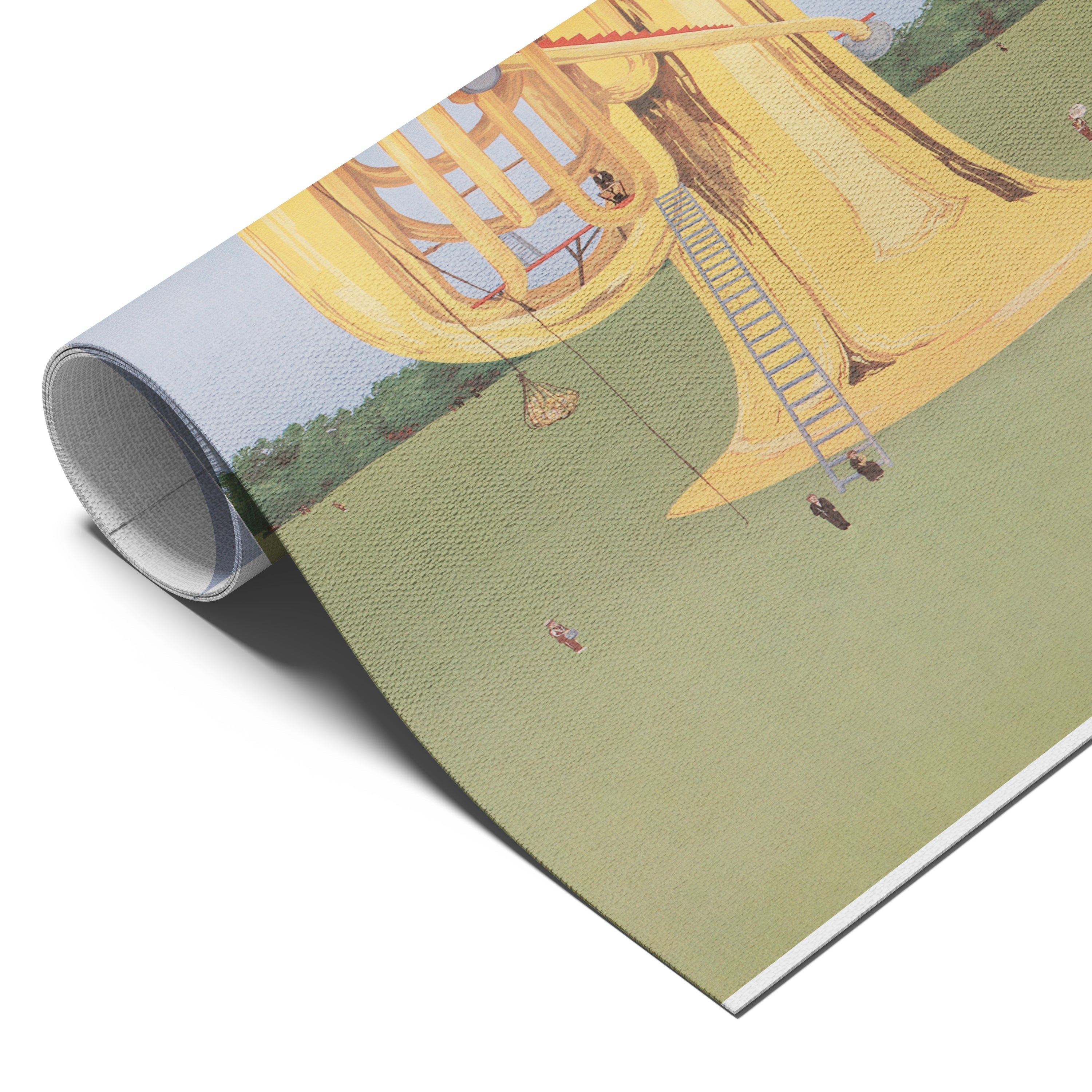 Surreal Giant Yellow Tuba in Field