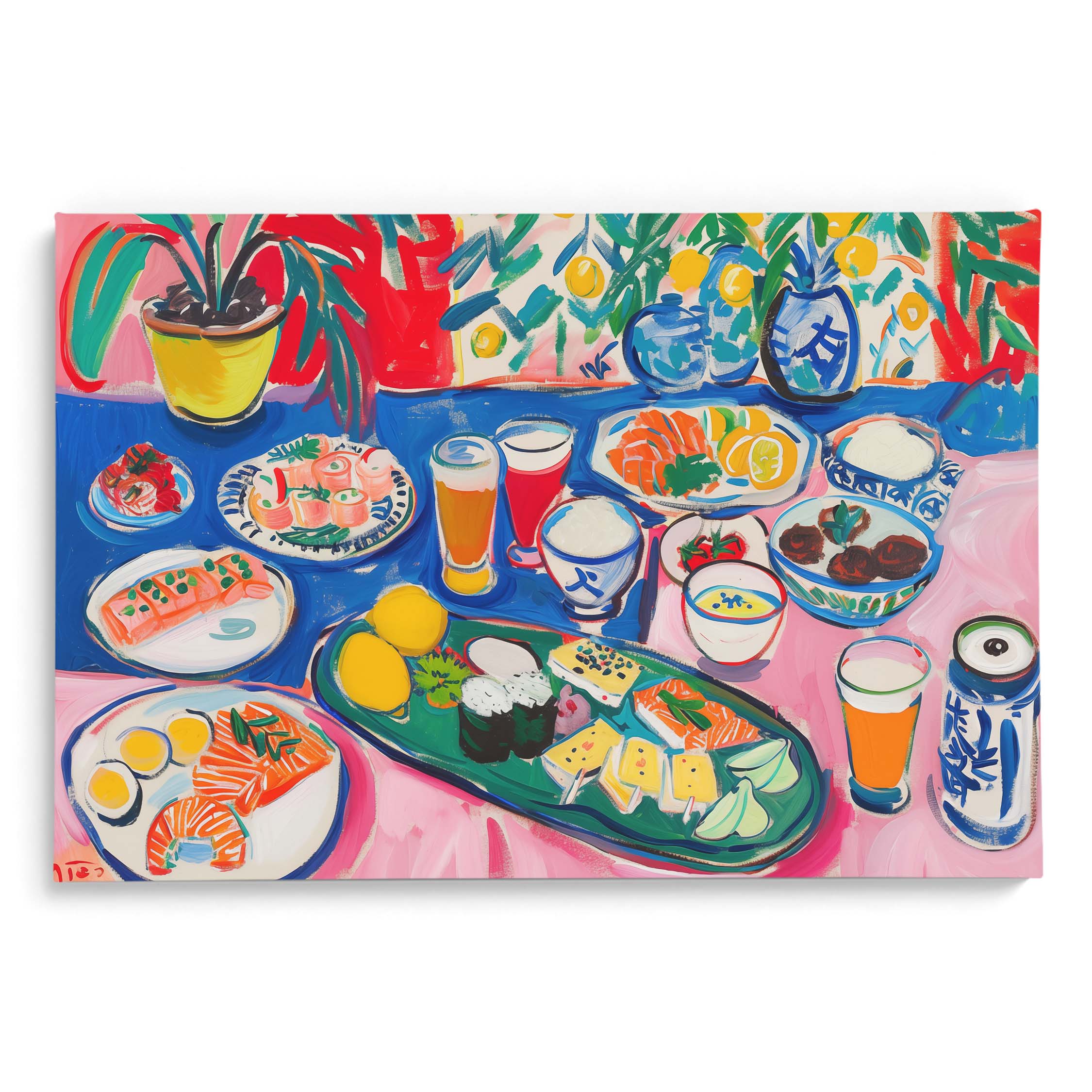 Sushi & Sake Feast Framed Art For Wall