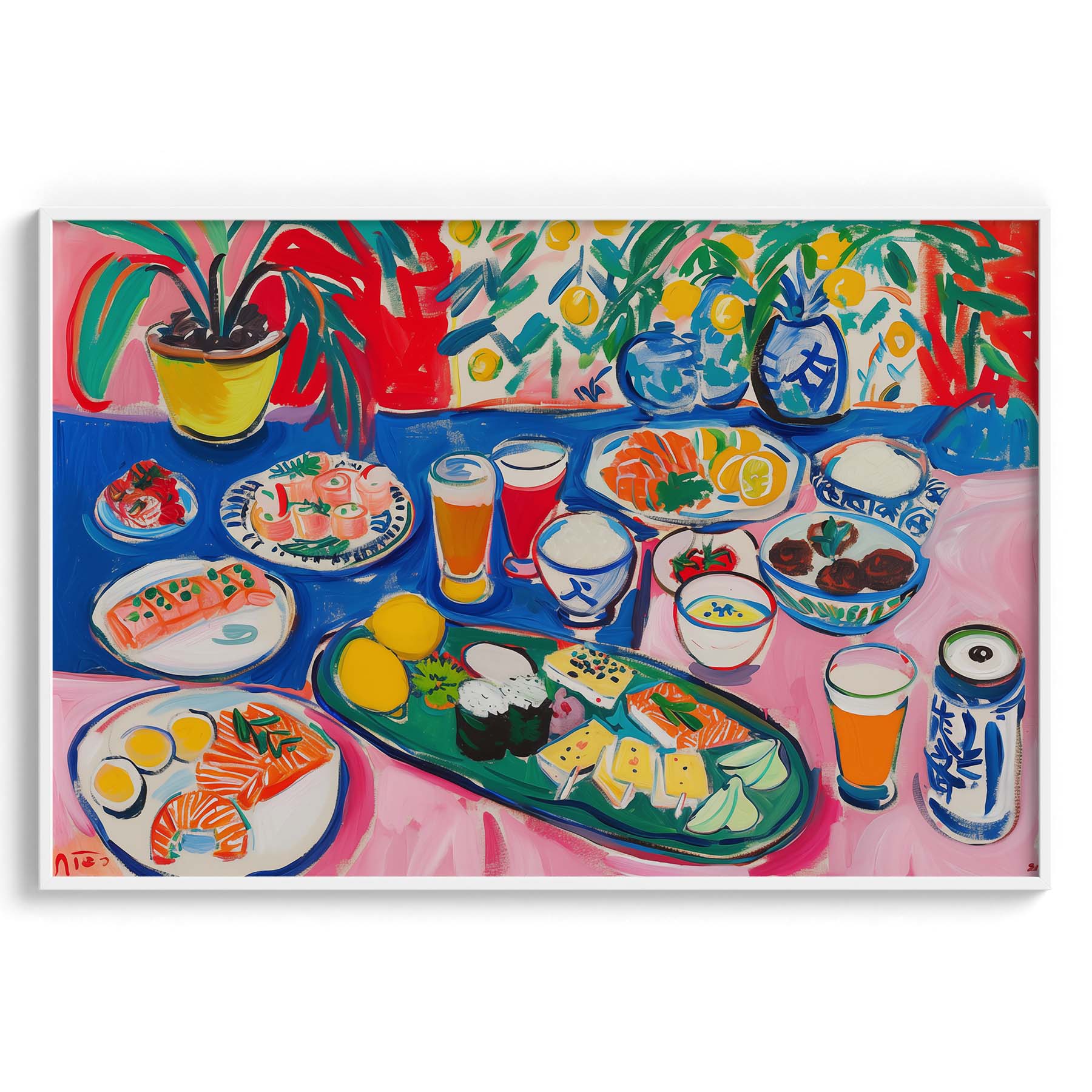 Sushi & Sake Feast Framed Art For Wall