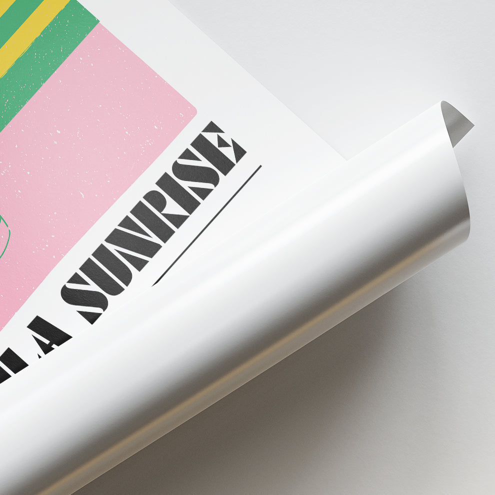 Tequila Sunrise Wall Painting For Cafe