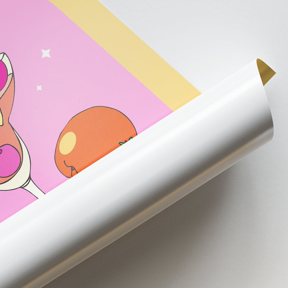 Tequila Sunrise Wall Painting For Cafe