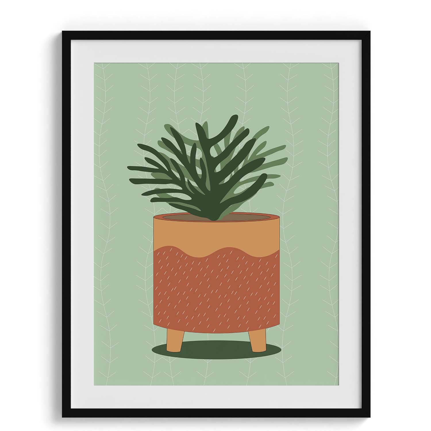 Terracotta Pot Plant Illustration