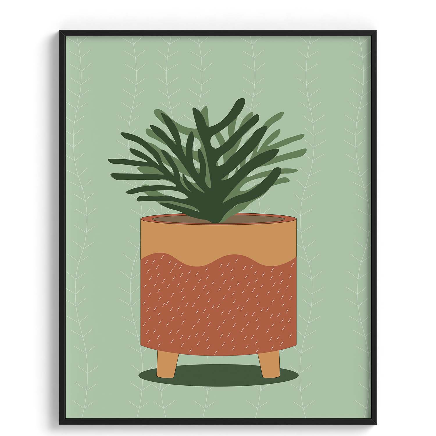Terracotta Pot Plant Illustration