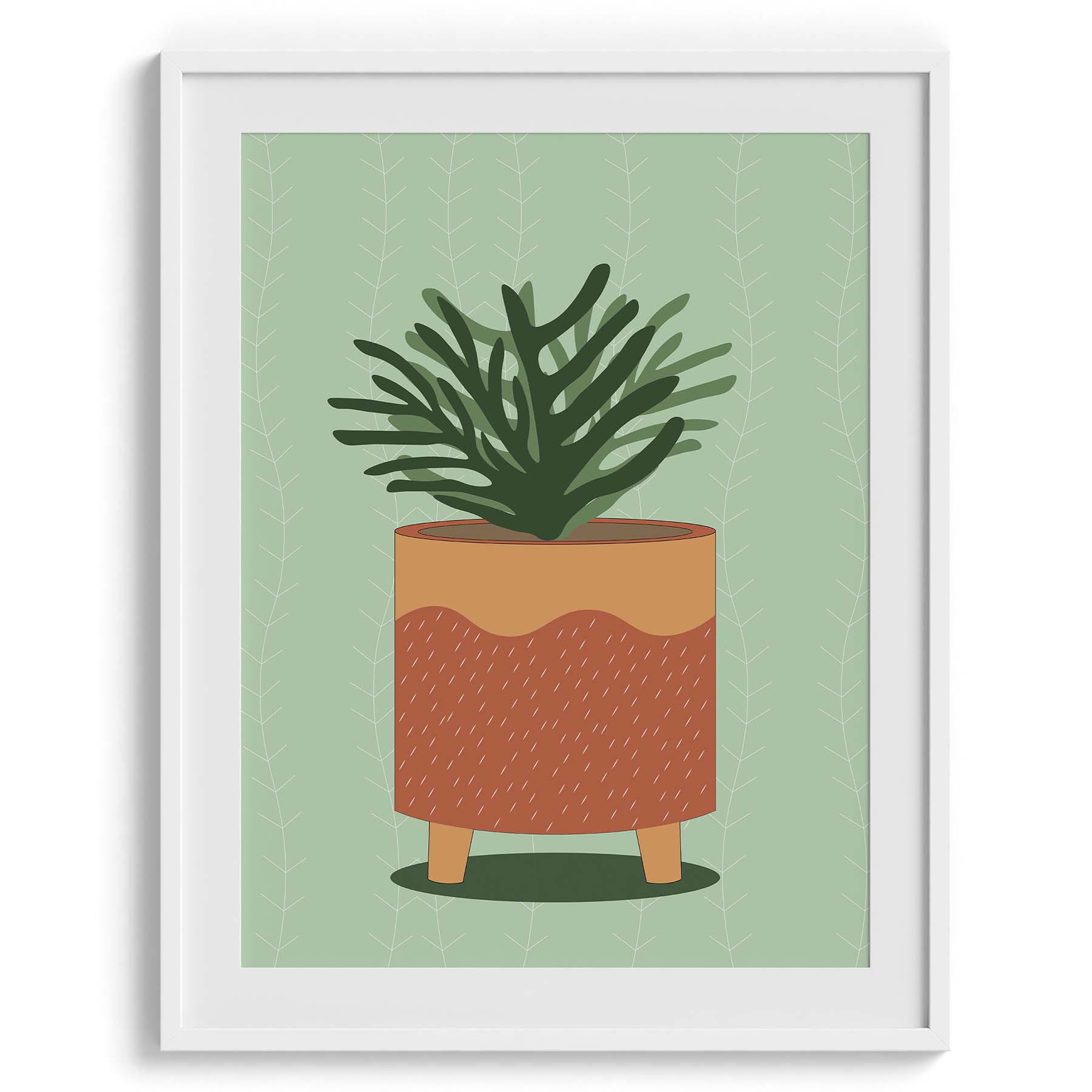 Terracotta Pot Plant Illustration