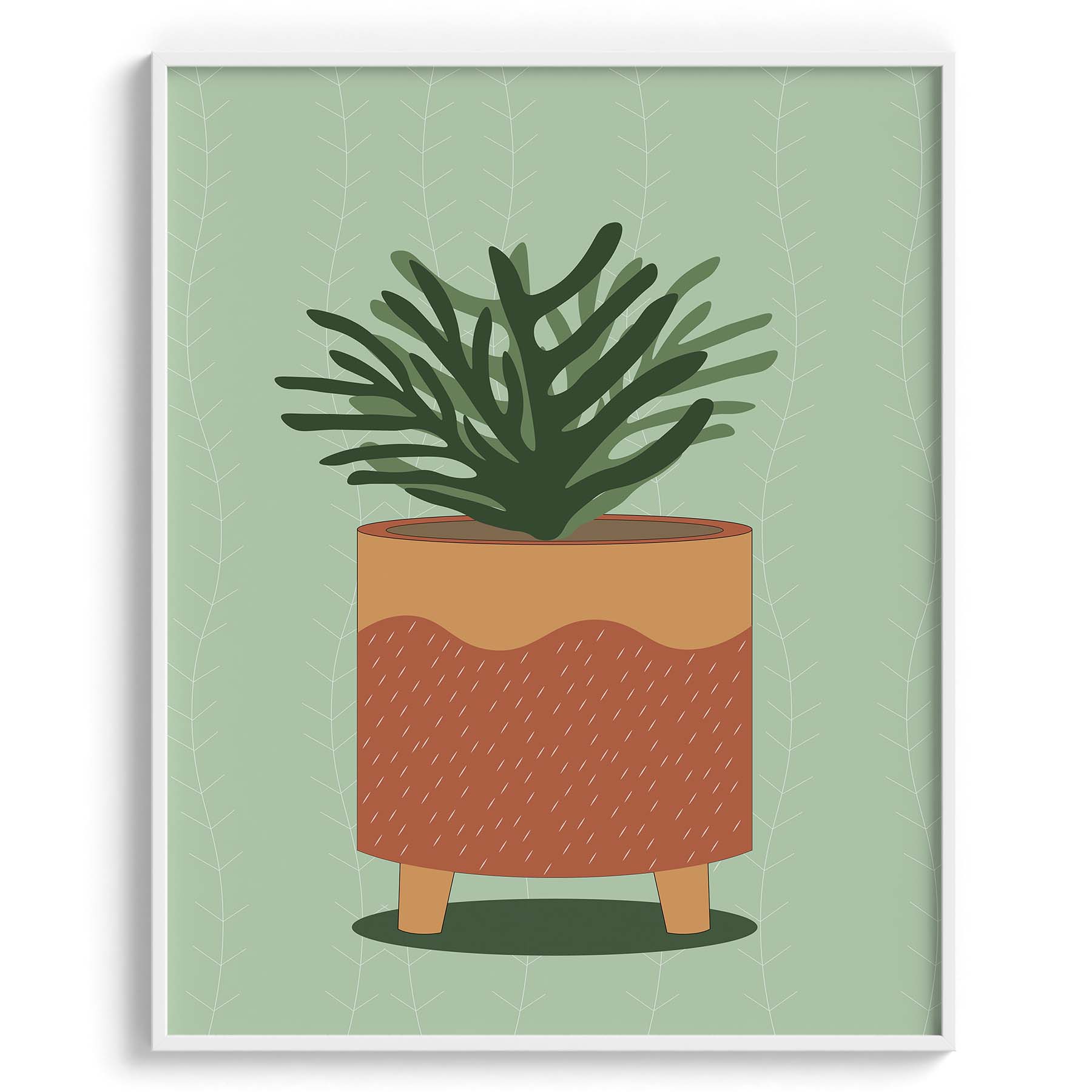 Terracotta Pot Plant Illustration