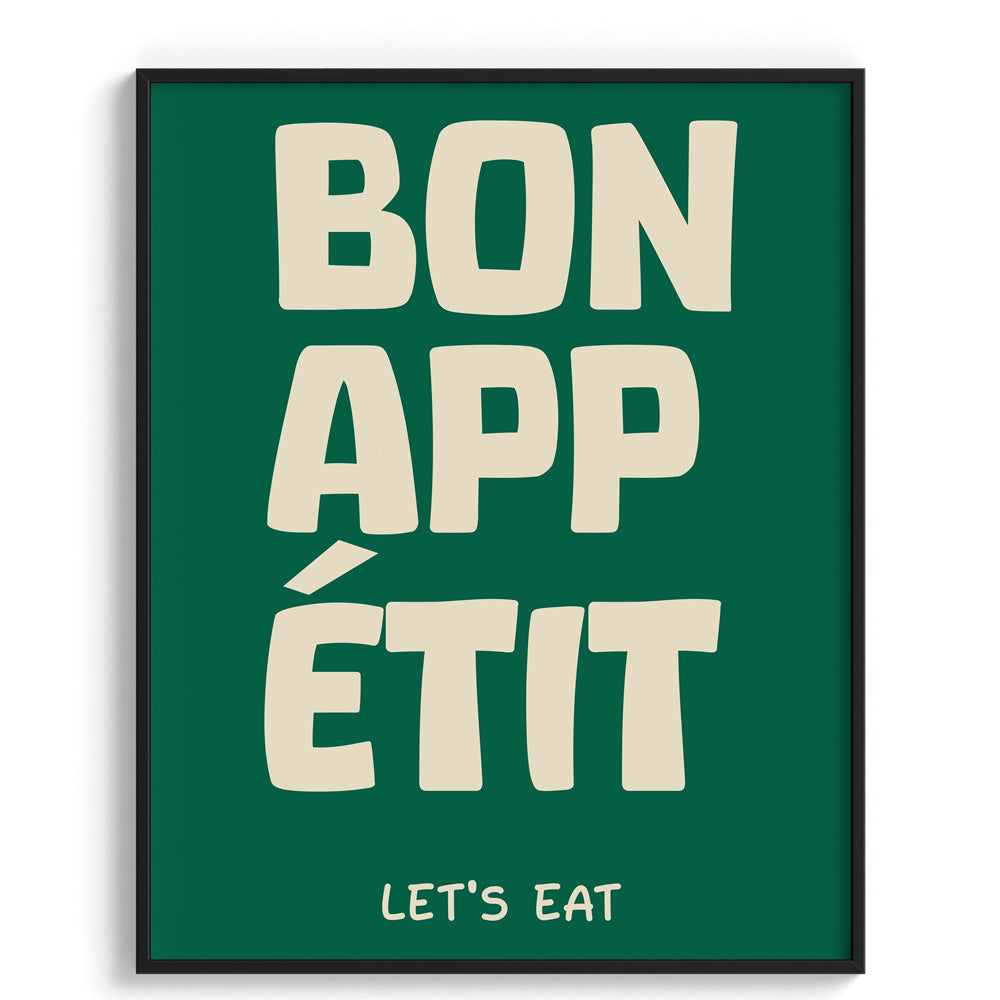 Bon Appetit Lets Eat Wall Painting For Cafe