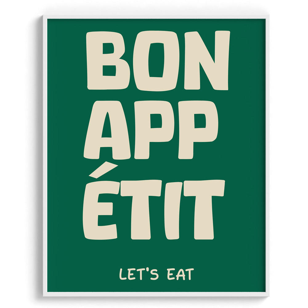 Bon Appetit Lets Eat Wall Painting For Cafe