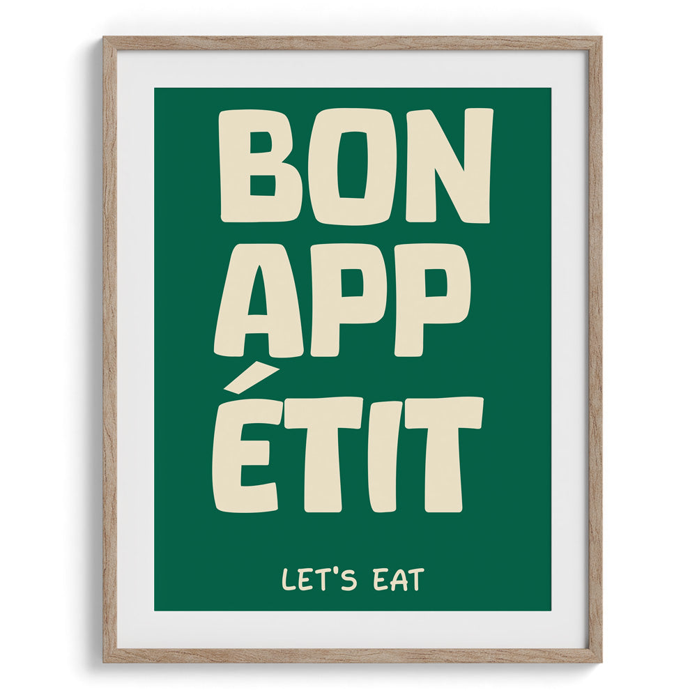 Bon Appetit Lets Eat Wall Painting For Cafe