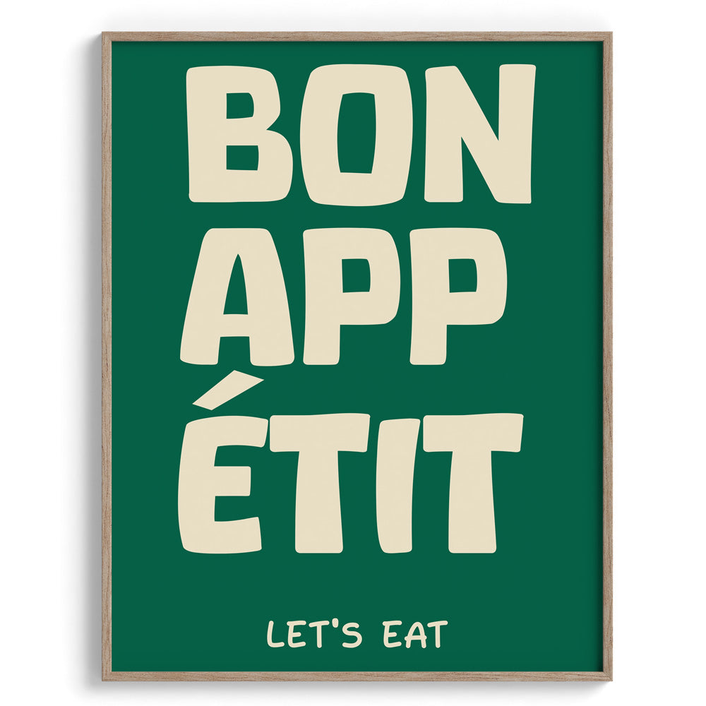 Bon Appetit Lets Eat Wall Painting For Cafe