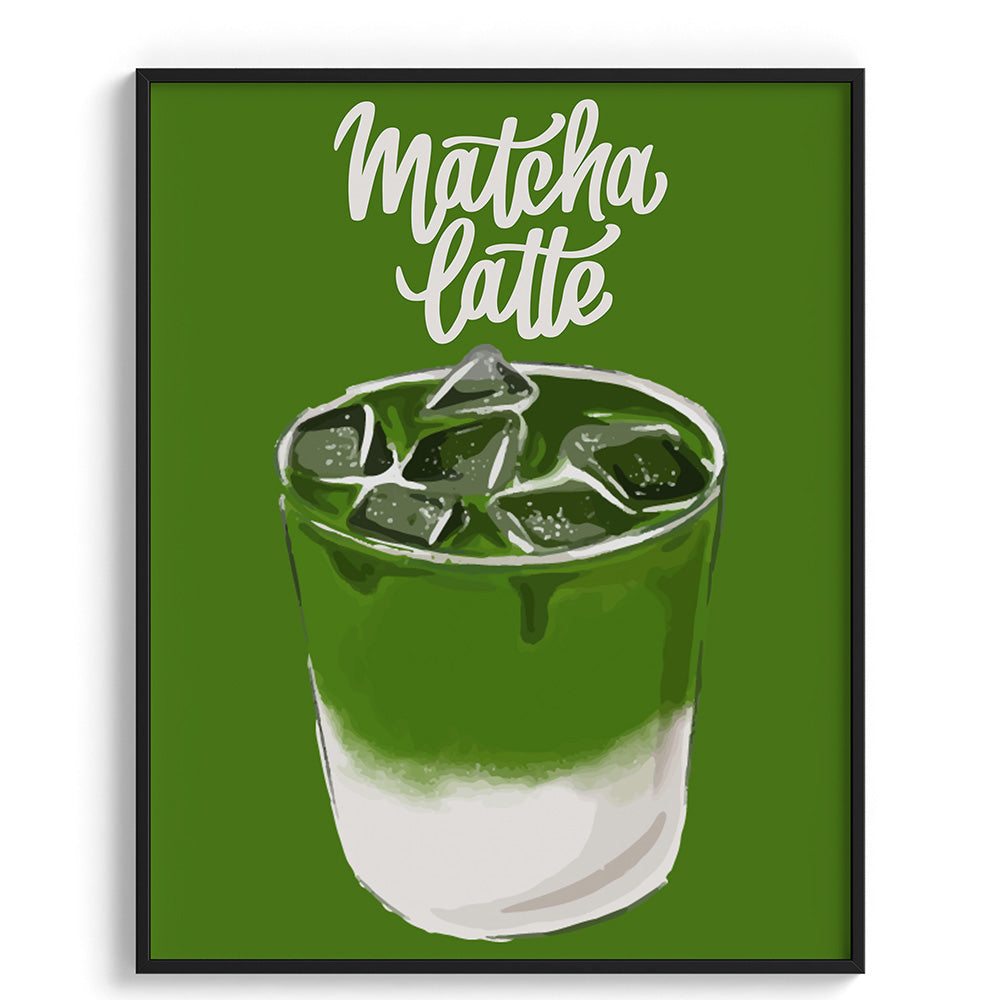 Matcha Latte Refresh Framed Art For Wall