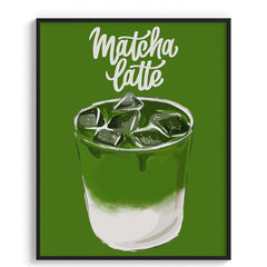 Matcha Latte Refresh Framed Art For Wall