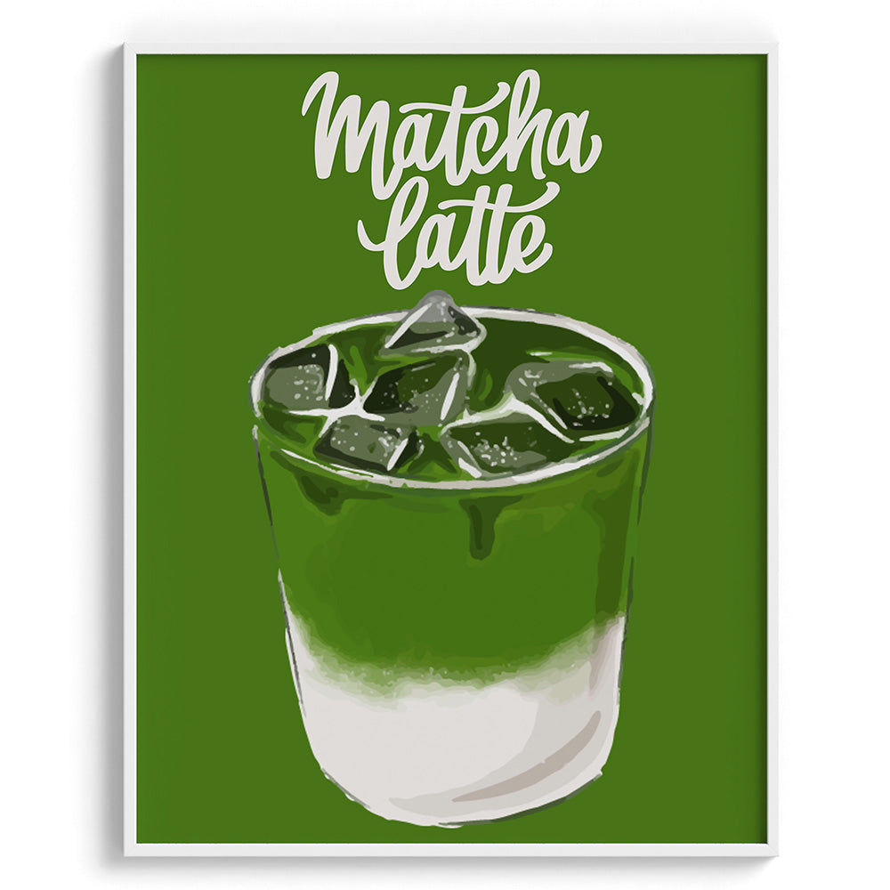Matcha Latte Refresh Framed Art For Wall
