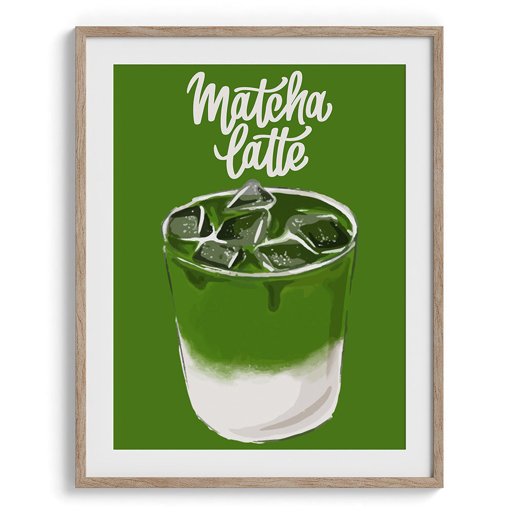 Matcha Latte Refresh Framed Art For Wall