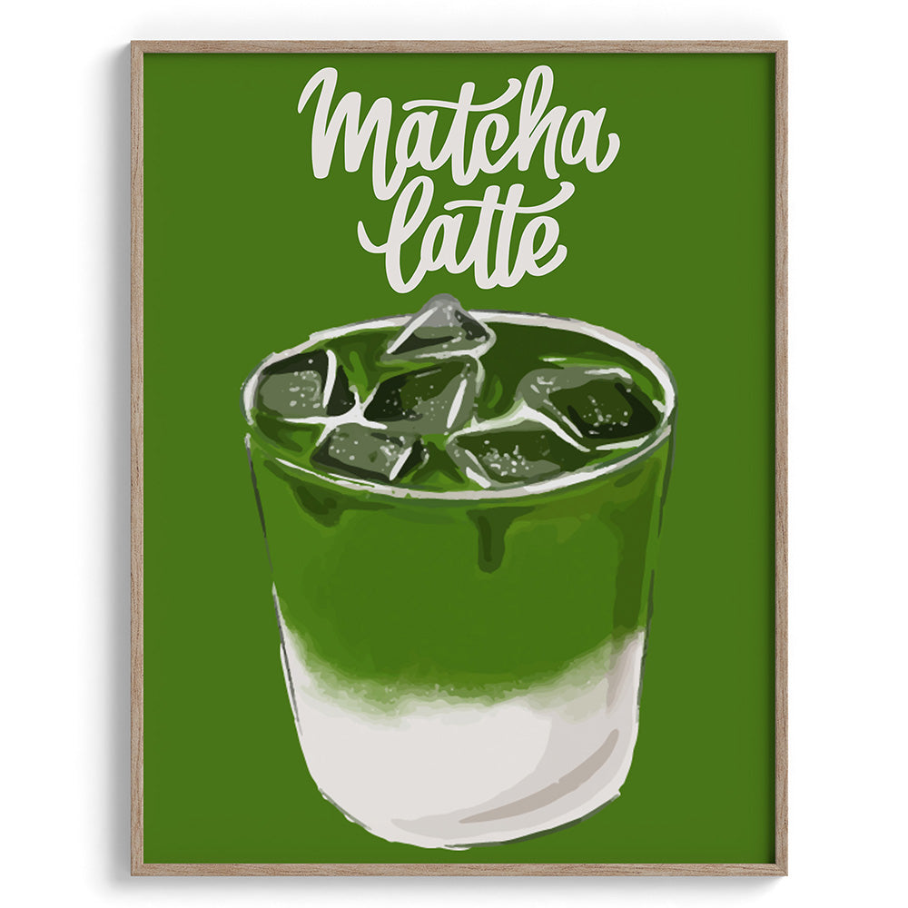 Matcha Latte Refresh Framed Art For Wall