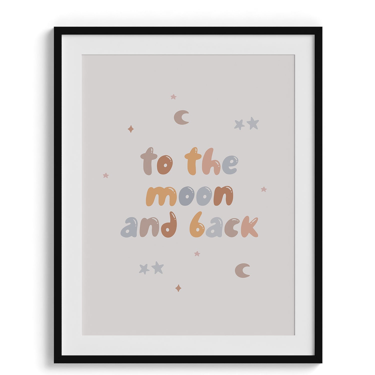 To the Moon and Back Nursery Print